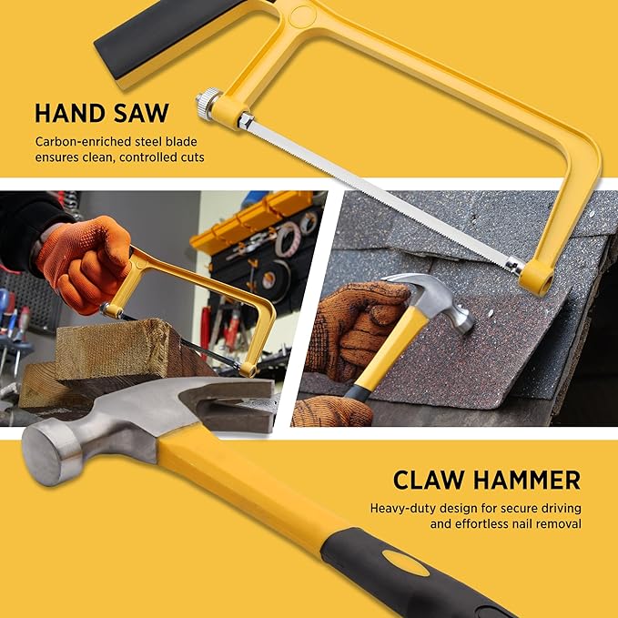 Start Pro 237-Piece Household & Auto Repair Tool Kit - General Hand Tool Set with Screwdrivers, Sockets, Wrenches & Plastic Storage Case, Portable for DIY