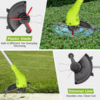 Aokia String Trimmer: Cordless Weed Wacker with 40V 2.0Ah Battery - Lightweight Electric Lawn Edger - 2 in 1 Trimmer & Edger Lawn Tool Grass Cutter with 8 Lines and 2 Plastic Blades for Garden, Yard