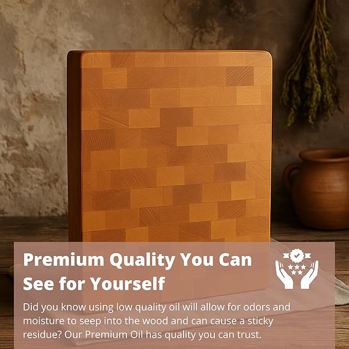 Specialist Cutting Board Oil by The Block & Board Company | Food Grade Mineral Oil for Wood, Stone, & Butcher Blocks | Quick Drying, Tasteless, Odorless & Colorless | Restore & Protect (17oz/500ml)