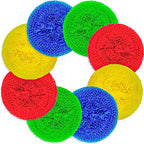 DecorRack 30 Mesh Scourers, Premium Non-Scratch Plastic Scourers, Stain Removing Cleaning Scrubber, for Kitchen Garage Bathroom (Pack of 30)
