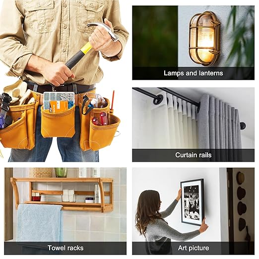 KURUI Wall Anchors Kit for Hanging Wall Art Decor, 270Pcs Picture Hangers Assortment Kit for Drywall Concrete Brick, 135 Screws and 135 Drywall Anchors,Replace Picture Hanging Nails for Frame Tapestry