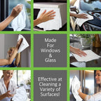 Microfiber Magic Streak Free Cleaning Cloth 10 Pack Clean Any Surface with Just Water Eco Friendly Perfect for Window, Mirror, Glass, Kitchen, Counters, Appliances, Car, Cycle, TV Screen