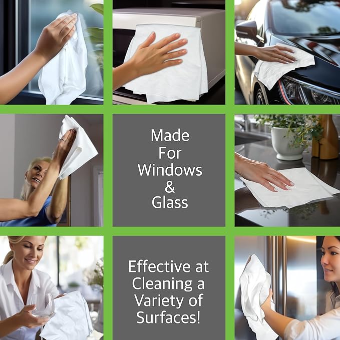 Microfiber Magic Streak Free Cleaning Cloth 10 Pack Clean Any Surface with Just Water Eco Friendly Perfect for Window, Mirror, Glass, Kitchen, Counters, Appliances, Car, Cycle, TV Screen