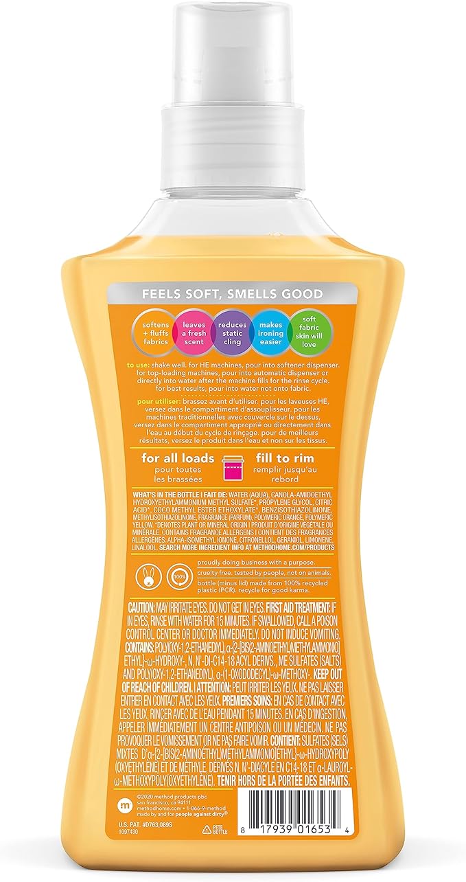 Method Laundry Variety Pack Laundry Detergent, fabric Softener 53.5 Fl Oz (Ginger Mango)