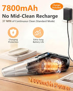 15-Minute Fast Cleaning 120㎡ Rooms Handheld Vacuum Cordless - 16000Pa Strong Suction Brushless Motor Portable Vacuum - 1000mL Dust Cup One-Touch Emptying No Mess - Ease Use for Debris Hair Cat Litter