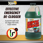 Instant Power Septic Shock – Septic Tank Treatment, Drain Cleaner Liquid Clog Remover for Septic System, 67.6 Oz
