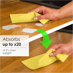 SUPERSCANDI 10 Pack Swedish Dishcloths for Kitchen - 100% Biodegradable & Compostable Reusable Paper Towels Washable, Food-Safe & Without Plastic - Dish Rags Suitable for Any Surface, Yellow