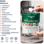 Automatic Dishwasher Detergent Powder - Concentrated Dishwashing Detergent, Dish Soap, Hard Water Stain Remover, Kitchen Cleaning Supplies, No Harmful Ingredients - 12.5 oz (Pack of 3)