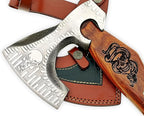 Carbon Steel Blade Viking Axe Hatchet Tomahawk Hunting Knife Camping Outdoor. SM144