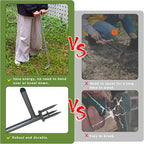 39"/42" Stand Up Weeder Hand Tool - Weed Puller Tool - Long Handle 3 Claws Manual Weeding Tool for Elderly & Gardeners - Stainless Steel Root Extractor Without Bending