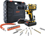 SOLUDE Cordless Drill,12V Power Drill Set with 2 Pack 3.0AH Li-ion Battery, 3/8” Keyless Chuck, 2 Variable Speed,25+1 Position and 23pcs Drill/Driver Bits