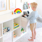 NaturalCozy 13x15x13 Kallax Storage Cubes Bins, 3 Pack | Cotton Rope Cube Storage Bin Woven Baskets for Organizing | Kallax Insert Storage Baskets for Shelves Organizer, Kids Toy, Closet Baby Nursery