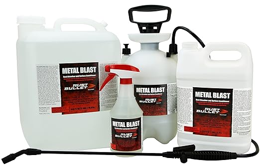 RUST BULLET Metal Blast - 24 Oz - Rust Remover & Metal Prep, Cleaner & Conditioner for Superior Adhesion, Eliminates Grease, Contaminants & Corrosion