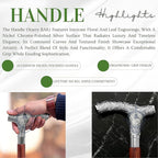 Deluxe Walking Sticks | Rosewood Crafted Cane with Solid Brass Chrome Decorative Bars | Nagina International