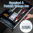 60 PCS Self-Drilling Drywall Anchors with #8 x 1-1/4" Screws – Heavy-Duty Zinc Alloy Anchors Kit for Drywall, Sheetrock & Hollow Walls, No Pre-Drilling Needed