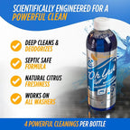 Oh Yuk Washing Machine Cleaner For All Washers (Top Load, Front Load, HE and Non-HE), Natural Citrus Fragrance, Four Cleanings Per Bottle, Septic Safe, 16 Fl Oz