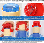 Abnaok Microwave Cleaner, Angry Mama Microwave Cleaner Microwave Oven Steam Cleaner Easily Clean in Minutes Cleans Add Vinegar and Water for Home or Office with English Manual (Blue)
