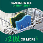 Scotch-Brite Heavy Duty Scrub Sponge, 24 Kitchen Sponges Designed for Tough Messes in the Kitchen that Last 3X Longer*, Best for Cast Iron Skillets and Outdoor Grills, Flexible, Durable, and Strong