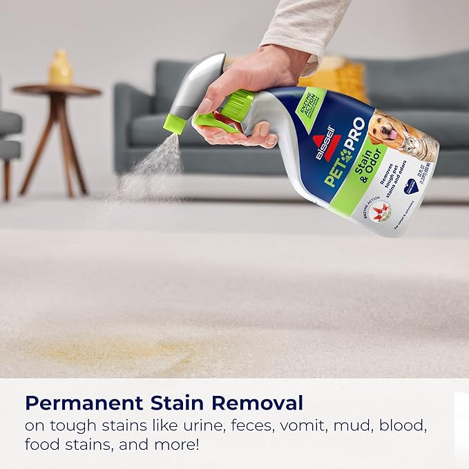 Bissell Pet Pro Stain and Odor Eliminator with Enzyme Action, 77X7F, 2 Count (Pack of 2)