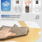 MR.SIGA Waffle Pattern Cleaning Cloths, Reusable Absorbent Microfiber Cleaning Towels, Ultra Soft Microfiber Kitchen Cleaning Rags, 6 Pack, Sandy Brown, 12.6 x 12.6 inch