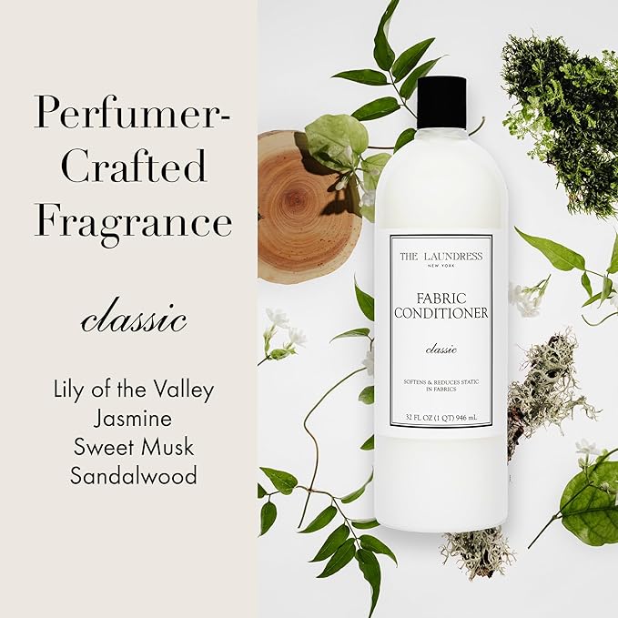 The Laundress Signature Fabric Conditioner Classic, Concentrated Fabric Softener Liquid, Soften Fabrics, Reduces Static,128 Fl Oz