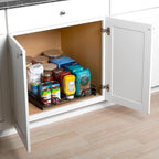 HOLDN’ STORAGE Pull Out Cabinet Organizer, Heavy Duty Caddy w/Lifetime Limited Warranty -17”W x 21”D - Requires At Least 18-1/4” Cabinet Opening, Steel Metal Cabinet Drawers Slide Out, Black