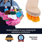 Scrub Brush - Stiff Bristle Brush for Deep Cleaning, Nylon Brush with Hard Bristle, Utility Hand Brush for Indoor and Outdoor, Wooden Scrubbing Brush, Hard Brush Heavy Duty Boot Hand Scrubber