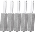 AZEN 5 Pack Pumice Stone for Cleaning, Pumie Scouring Stick with Handle, Pumice Stone Toilet Bowl Cleaner, Hard Water Stain Remover for Toilet, Bathroom, Kitchen Sink, Grill