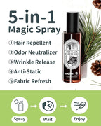 FurGone by Seedshub Pet Hair Repelling Spray, Odor Neutralizer | Anti-Static Wrinkle Release Pet-Friendly Sprays for Clothing and More, Pine Nut Scent, Up to 1400 Sprays, 3.38oz (2 Travel Pack)