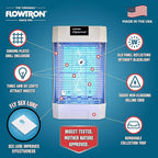 Flowtron Indoor Bug Zapper | Electric Fly & Insect Killer with 120W UV Light, Pheromone Lure Attractant, Shock Kill Grid & Reflector Panels | 2000 Sq Ft for Kitchen, Restaurant & Barn, UL Certified