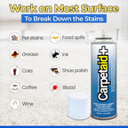 Carpet Aid Spot and Stain Remover, pH Balanced Cleaner for Carpets, Rugs, and Upholstery – Removes Oil, Grease, Ink, Coffee, Pet Urine, and Lipstick