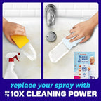 Mr. Clean Magic Eraser Sponge, Bathroom Cleaner, Shower Cleaner, Tub Cleaner, Soap Scum Remover, Bathroom Cleaning Supplies, Dawn Cleaning Power with Febreze Lavender Scent, 2 in 1 Bath, 7ct