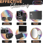 WESERWEF Design Microfiber Glasses Cleaning Cloth – Premium Cleaning Cloth for Eyeglasses, Screens, Tablets, Cameras & Lenses, 12" x 12", Ultra-Soft & Scratch-Free (Gorilla)