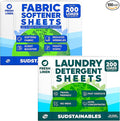 Fabric Softener Sheets for Washer bundle with 100 Sheets Laundry Detergent Fresh Linen