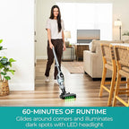 Kenmore 200 Series DS2010 Cordless Stick Vacuum Lightweight Cleaner 2-Speed Power Suction LED Headlight 2-in-1 Handheld for Hardwood Floor, Carpet & Pet Hair