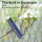 2 in 1 Floor Scrub Brush Grout Brush with 57.8" Long Handle,120°Rotatable Shower Tile Grout Scrubber,V-Shaped Corner Brush for Hard to Reach Areas (Blue)