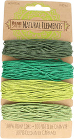 The Beadsmith 100% Hemp Cord – Emerald Colors – 1mm, 30 Foot Spool, 20LB Test Strength – Twine for Jewelry Making, Macrame, Paper Crafts, Gardening, Scrapbooking, Home Décor, DIY String Art & More