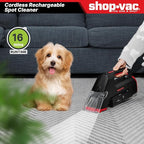Shop-Vac 3-in-1 Cordless Spot Cleaner, Handheld Upholstery Cleaner with Spray, Rolling Brush and 5.5kPa Suction, 2 Water Tanks, USB-C Rechargeable