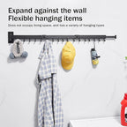 Clothes Drying Rack Wall Mounted,Laundry Rack Wall Wount,Drying Rack Clothing for Laundry,Retractable Dryer Racks,Wall Mounted Drying Rack Collapsible, Black, Sandy Coating,3z-b01