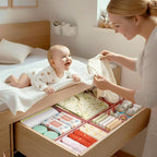 DIMJ Drawer Organizer Clothes - 16 Pack Baby Dresser Organizer for Nursery, Foldable Drawer Organizer Bins for Closet Bedroom Organization, Fabric Clothes Storage Dividers for Underwears, Socks, Bras