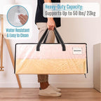 VENO 2 Pack Moving Bags Extra Large Storage Bags for College Move-In, Heavy-Duty Storage Totes, Packing Boxes, and Wardrobe Moving Supplies - Durable Laundry Bags for Clothes (Clear, 2 Pack)