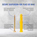 Dry Wall Anchor and Screw Combo Set 550 Pieces, 275 Plastic Wall Anchors and 275 Phillips Pan Head Screws, 5 Sizes Galvanized Screws and Wall Plug Bolts with Storage Case (550)