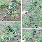 Weed Remover Tool,New Durable Garden Weeding Tools, Portable Garden Weeder Tool for Vegetable Gardening Backyard Farm Planting & Weeding (Black Handle)
