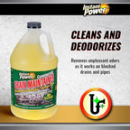Instant Power Commercial Drain Maintainer - Liquid Enzyme Clog Remover, Cleans and Deodorizes, Reduces Drain Blockages, 1 Gal