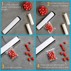 Houseables Vacuum Sealer Bags, Vacuum Sealer Rolls, Food Saver Bags Rolls, 8 Inch, Vac Seal, Sous Vide, Food Storage, Freezer, Sealing, Machine, Cooking, Air Sealable, BPA Free, Heavy Duty, 8x50, 2PK