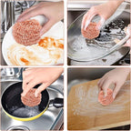 6Pcs Copper Scrubber, Heavy-Duty Non Scratch Copper Sponge Reusable Scouring Pads for Cast Iron, Stainless Steel, Oven Racks, Grills