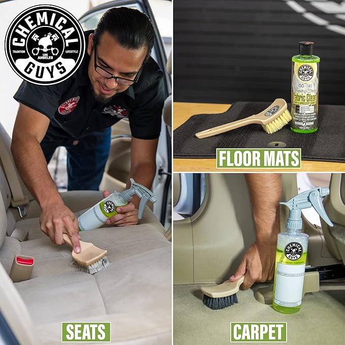 Chemical Guys Foaming Citrus Fabric Clean Carpet and Upholstery Cleaner - For Car Carpets, Seats, and Floor Mats, Safe for Cars, Home, Office, and More, Citrus Scent - 16 oz