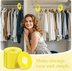 Sukh Baby Closet Dividers 30pcs - Plastic Clothes Organizer Shelf Tags Labels for Clothing Rack Wardrobe Store Warehouse Nursery Must Haves Boutique Supplies Sturdy Durable Flexible No Burrs (Yellow)