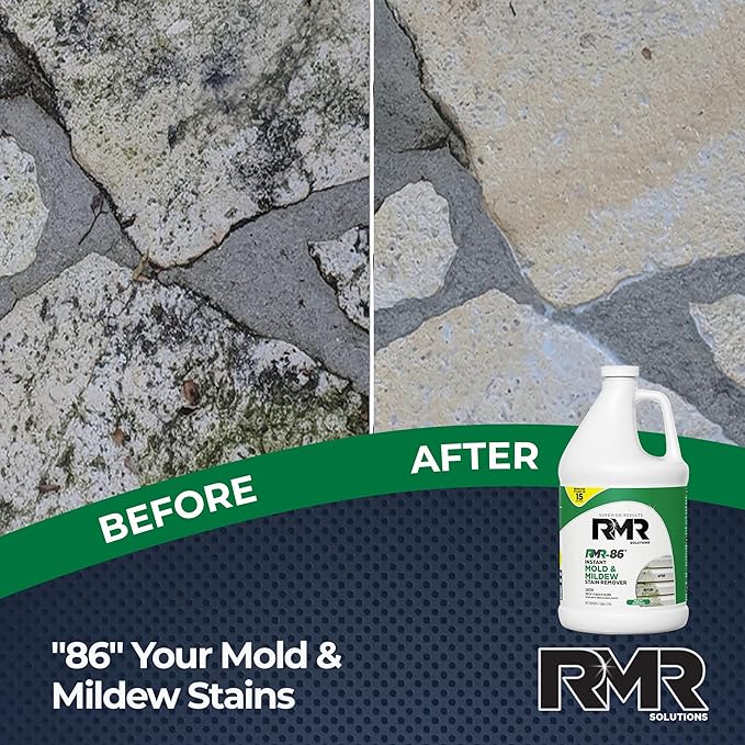 RMR-86 Instant Mold and Mildew Stain Remover Spray - Scrub Free Formula, 4 Pack - 1 Gallon