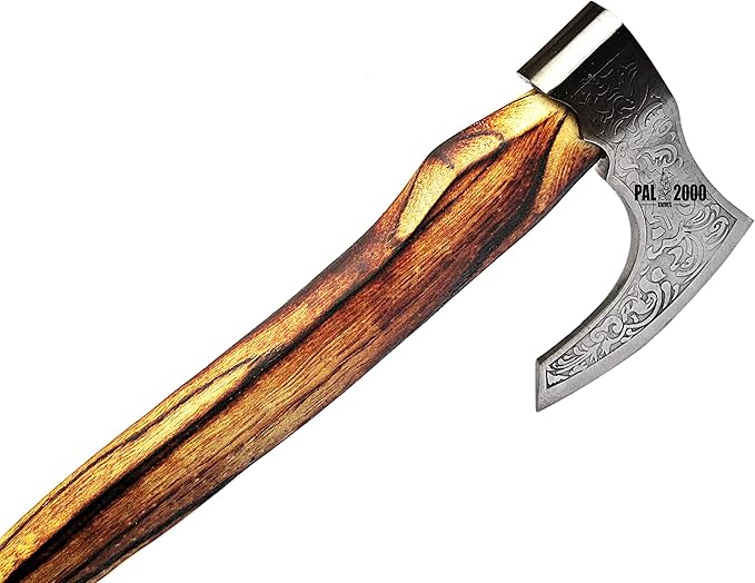 Splitting Axe Camping Chopping Hatchet Viking Tomahawk Battle Hunting Outdoor Solid Wood Handle 2031